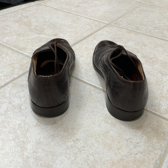 Zelli 400 Ostrich Leg Cap Toe Lace Up Brown - Picture 3 of 7